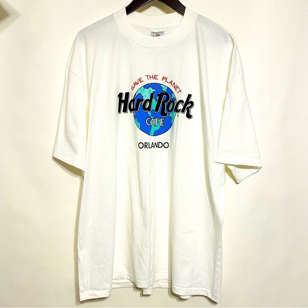 Hard Rock Cafe Vintage Unisex Orlando Save The Planet Short Sleeve Tee Size XL